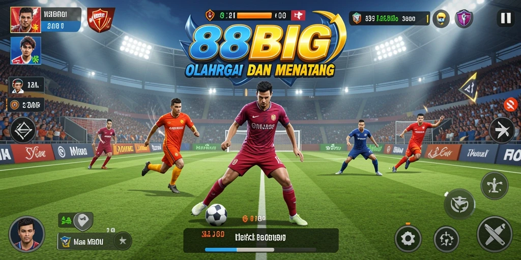 Tampilan gameplay seru di 88BIG saat pertandingan olahraga.
