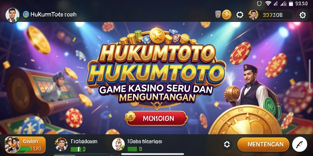 Tampilan gameplay seru dari HUKUMTOTO dengan fitur kasino menarik.