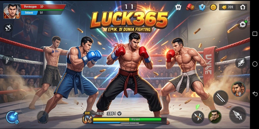 Screenshot gameplay LUCK365 yang menunjukkan aksi pertarungan yang seru.