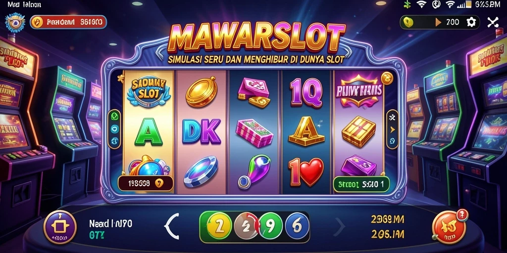 Tampilan gameplay seru di <strong>MAWARSLOT</strong>, menampilkan slot yang penuh warna.