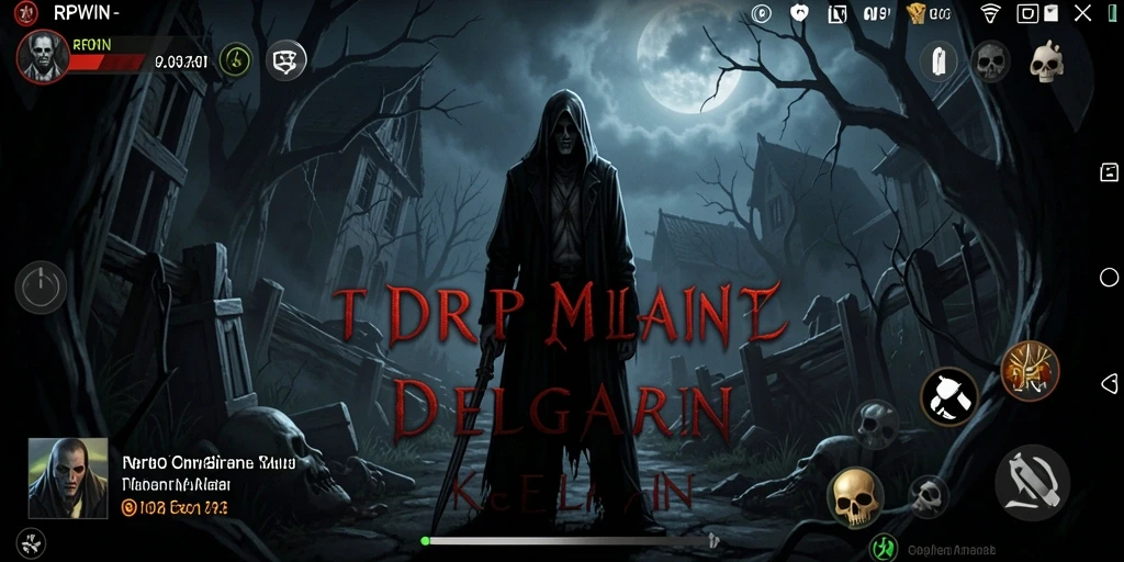Screenshot menunjukkan gameplay menyeramkan dalam dunia kegelapan RPWIN.