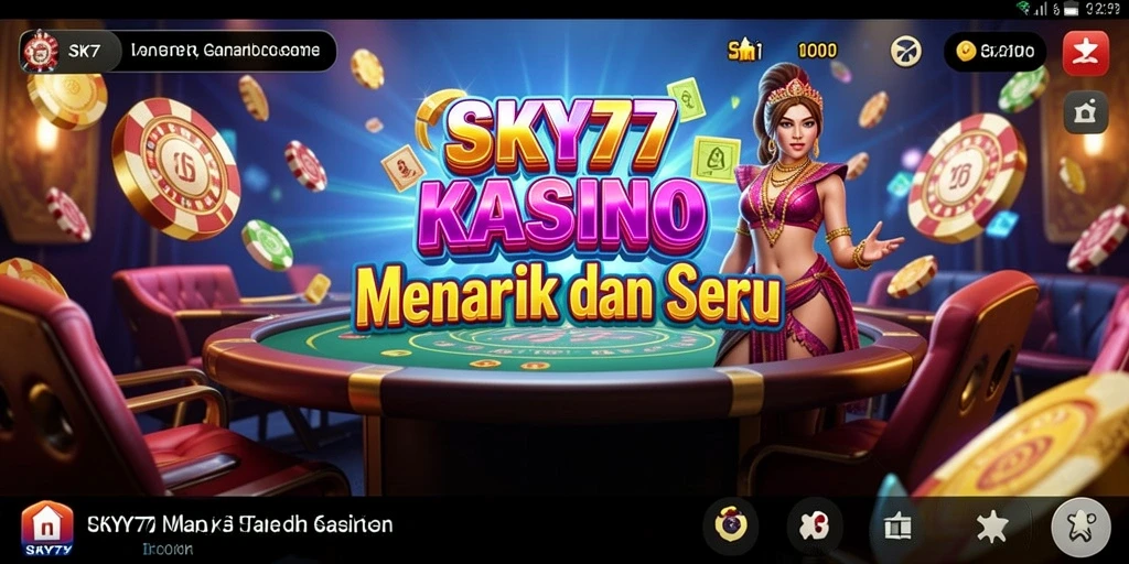 Tampilan seru gameplay kasino di SKY77.