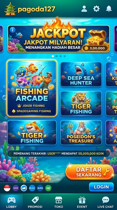 Tampilan antarmuka pengguna pagoda127 yang menarik.
